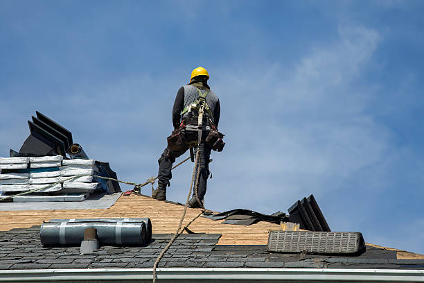 Professional Gutter Installation technician working in New Columbia, PA